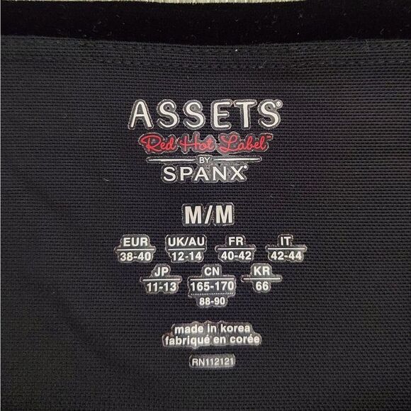 Assets Red Hot Label By Spanx Black Velvet Leggings Women’s Medium - Picture 3 of 7